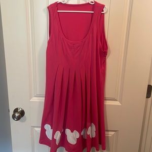 Handmade Mickey or Minnie Mouse dress pink great for Disney trip
